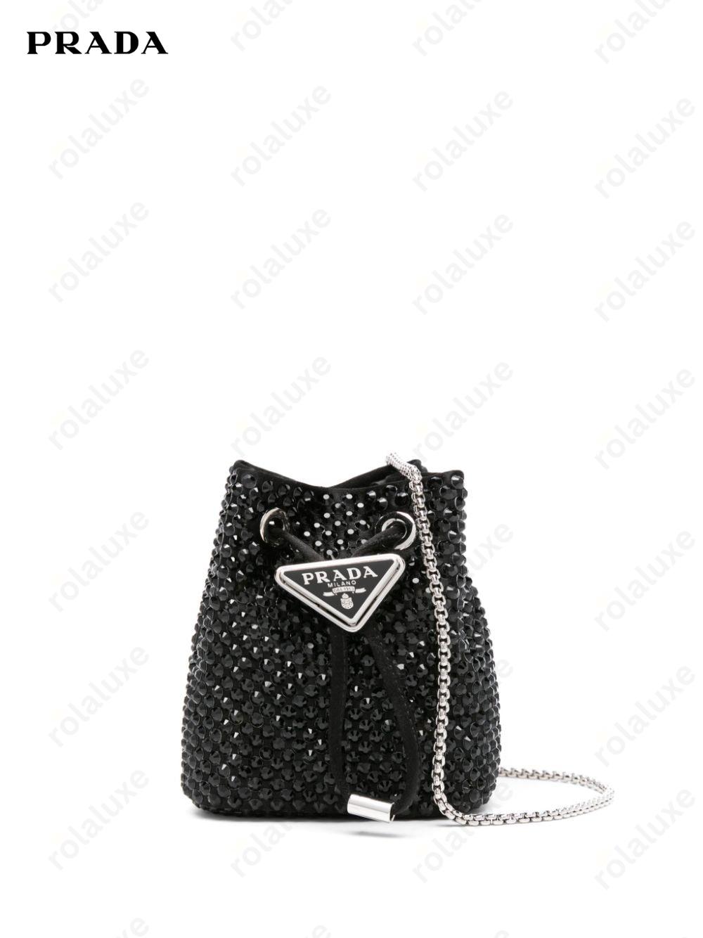 rhinestoned satin mini bag