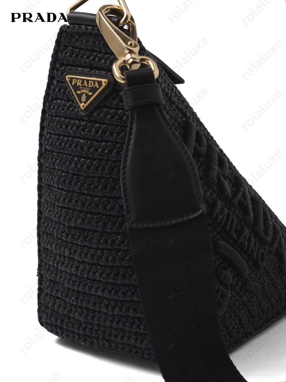 Triangle crochet shoulder bag