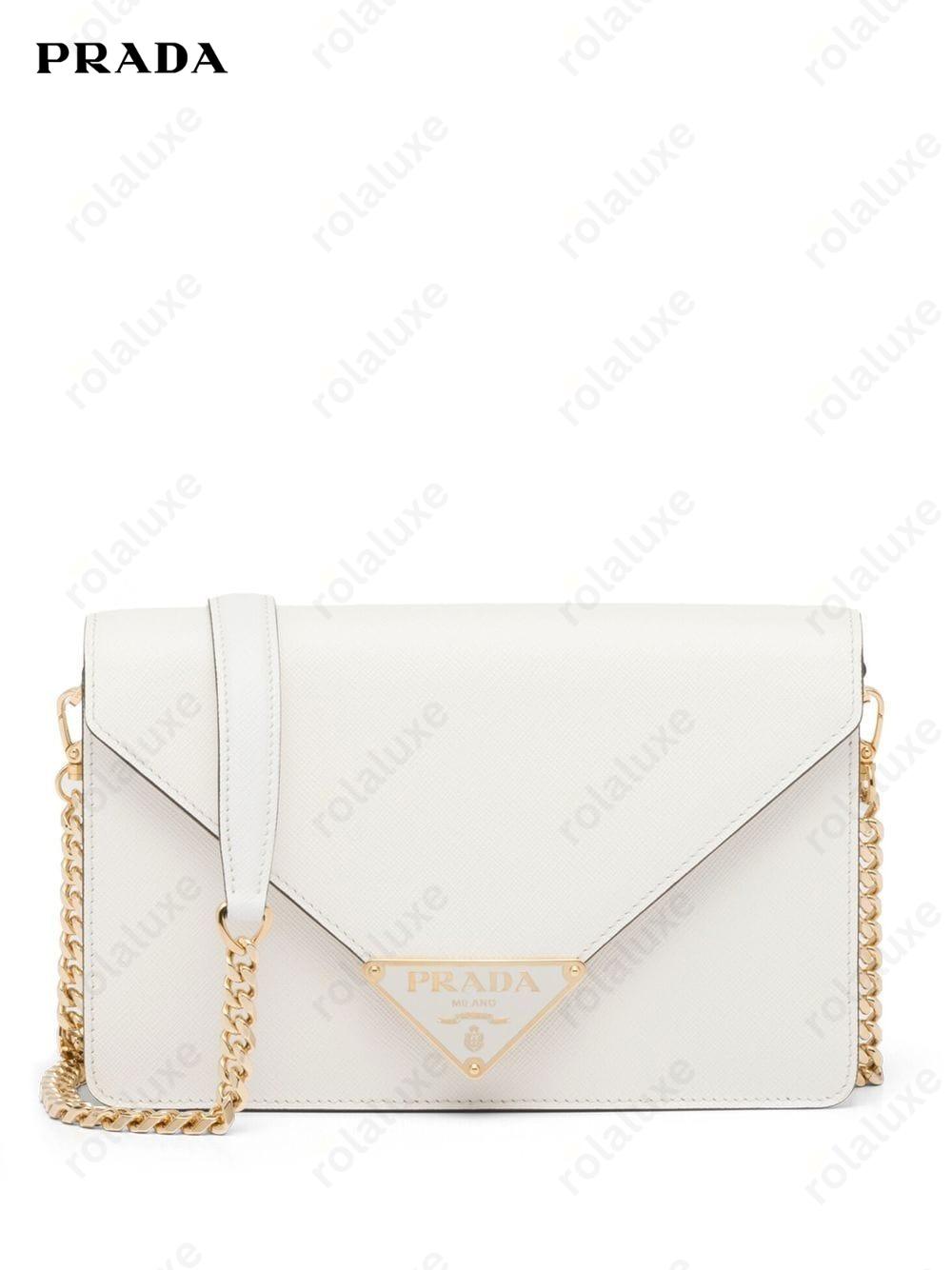 Triangle logo-plaque crossbody bag