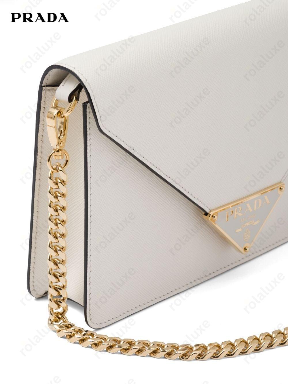 Triangle logo-plaque crossbody bag