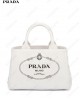 logo-print canvas tote bag